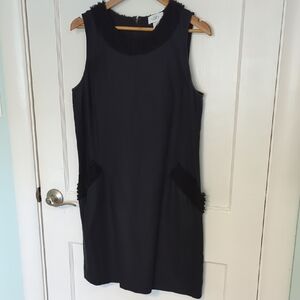 LOFT Black Sleeveless Sheath Mini Dress